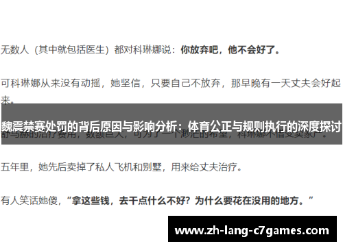 魏震禁赛处罚的背后原因与影响分析：体育公正与规则执行的深度探讨